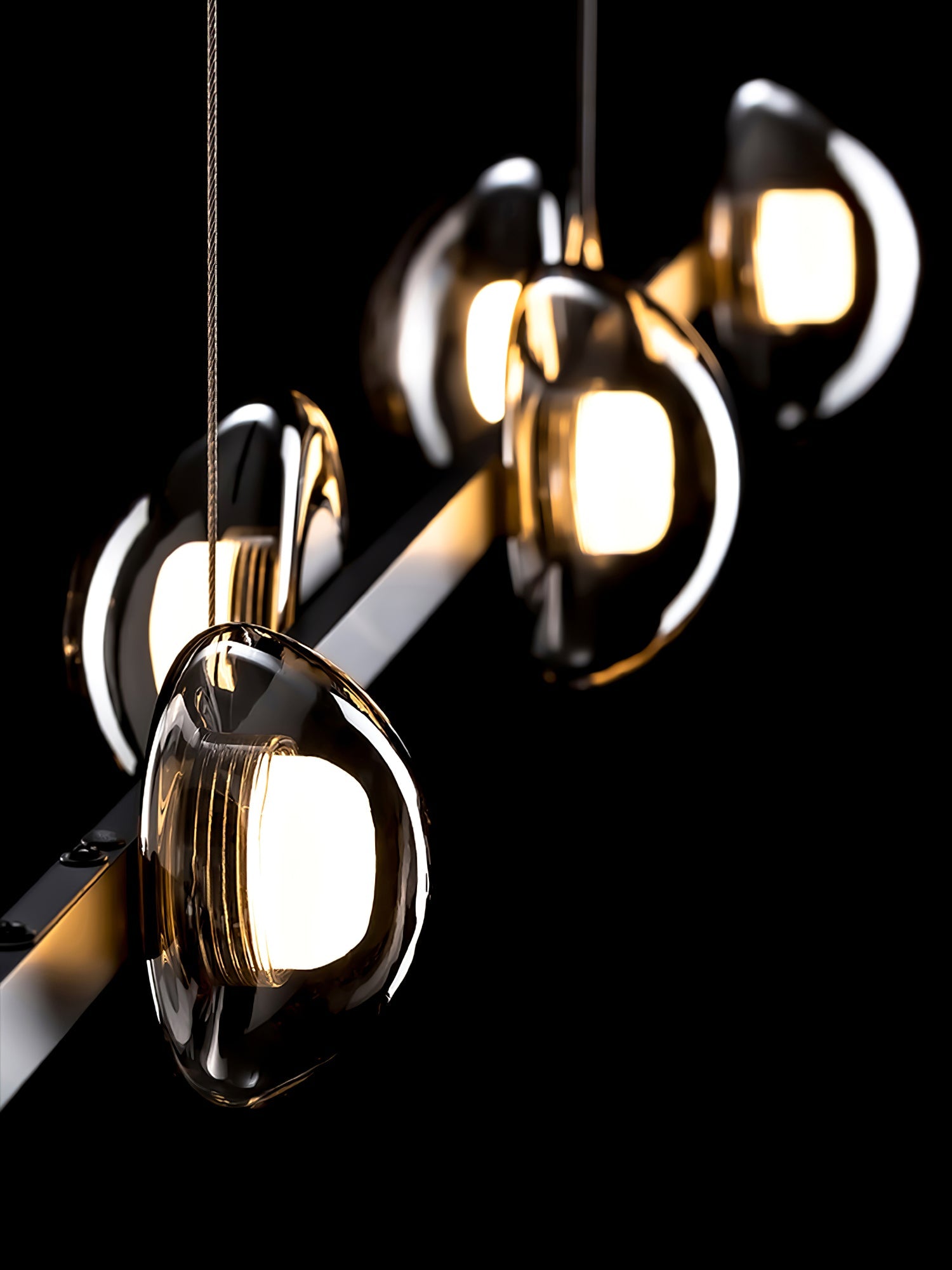 WINDSOR GLASS AND BRASS LUMINAIRE