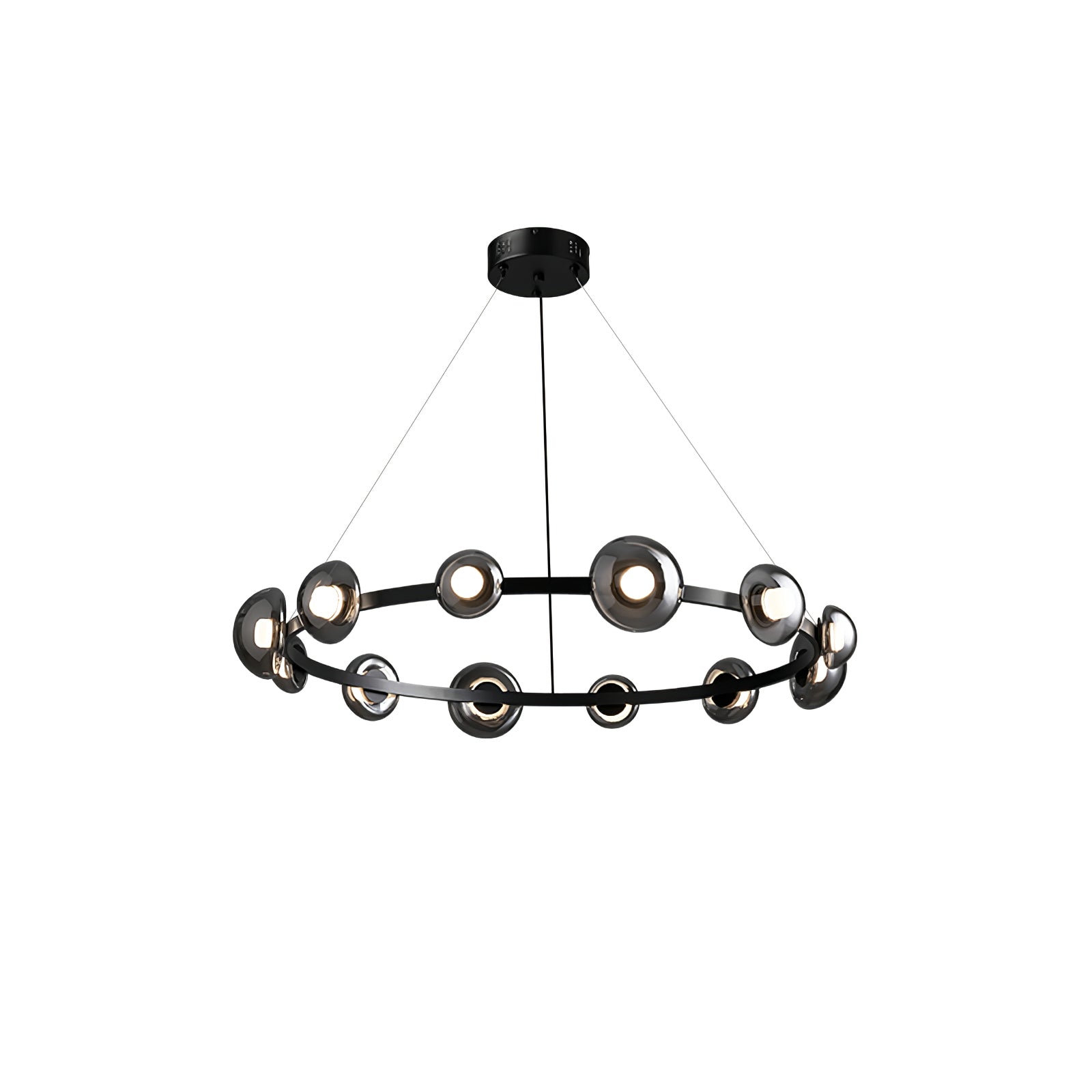 WINDSOR GLASS AND BRASS LUMINAIRE