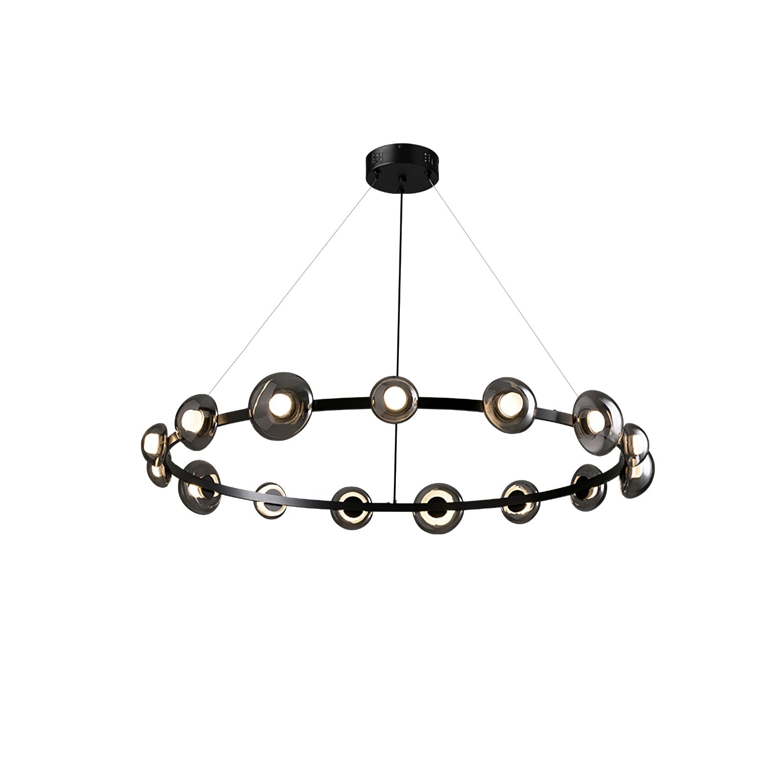 WINDSOR GLASS AND BRASS LUMINAIRE
