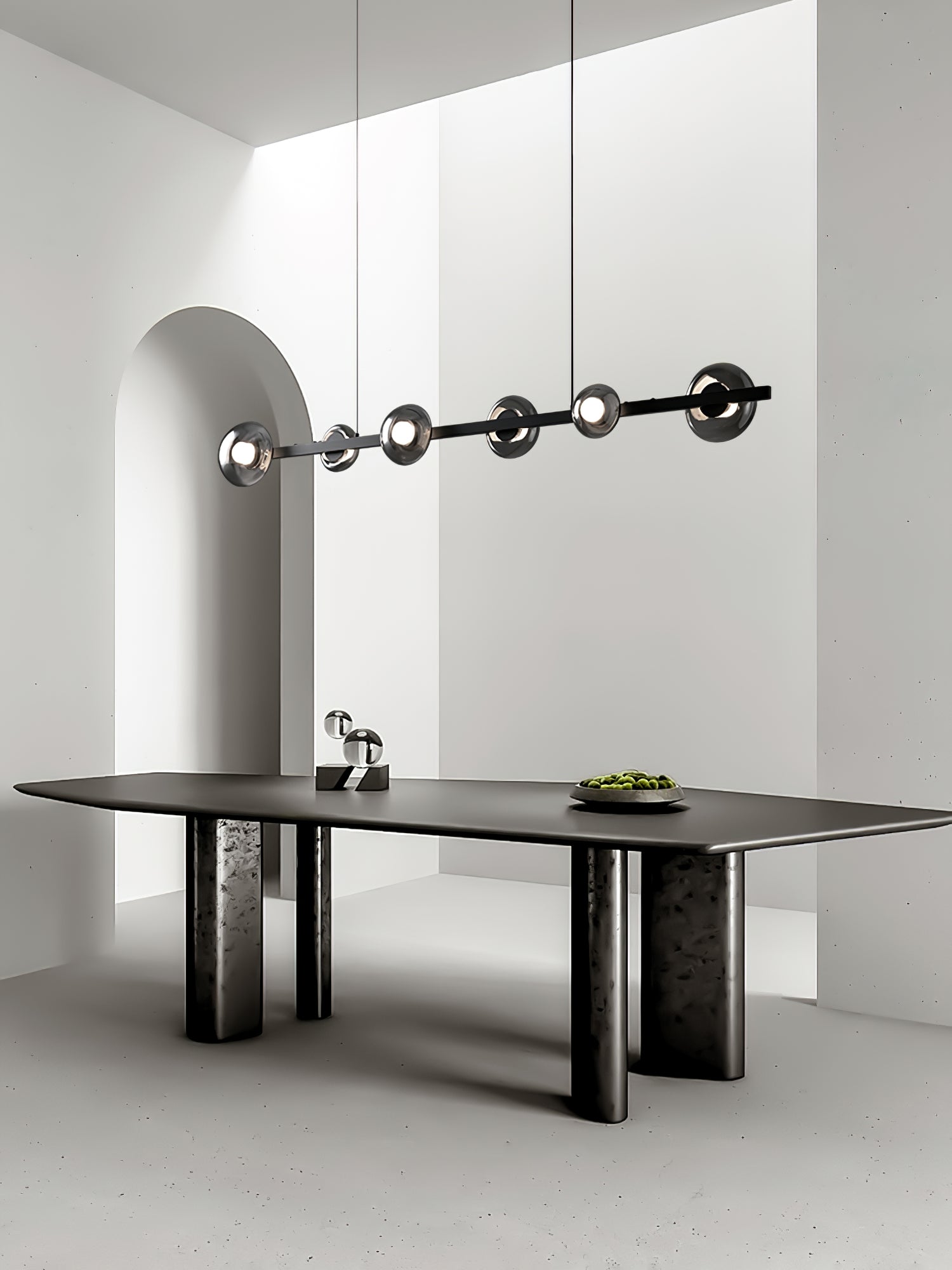 WINDSOR GLASS AND BRASS LUMINAIRE