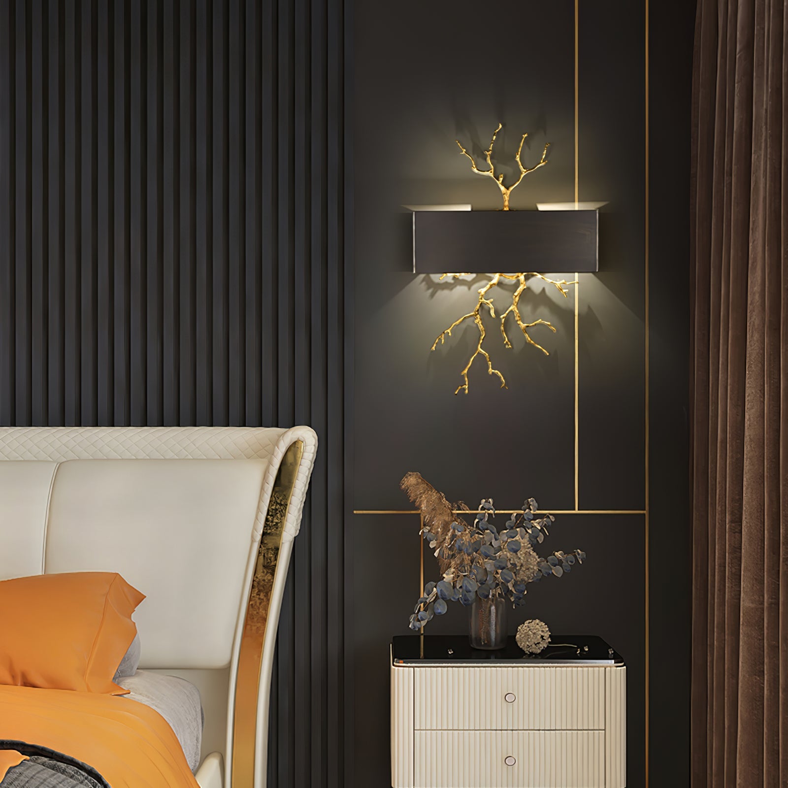 WINTHROP BRASS TWIG WALL SCONCE