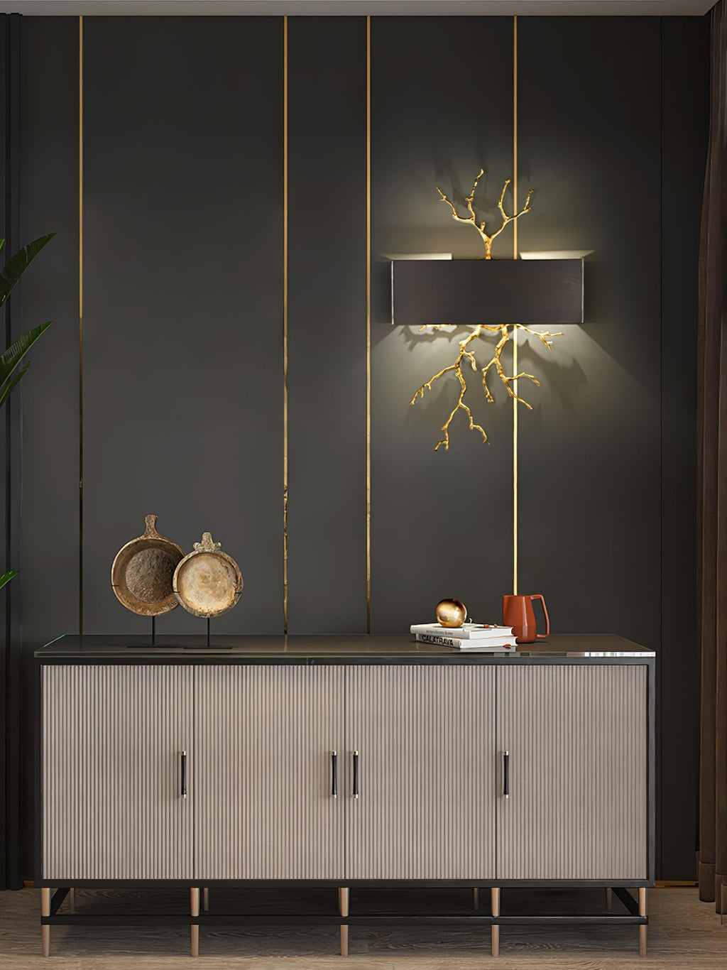 WINTHROP BRASS TWIG WALL SCONCE