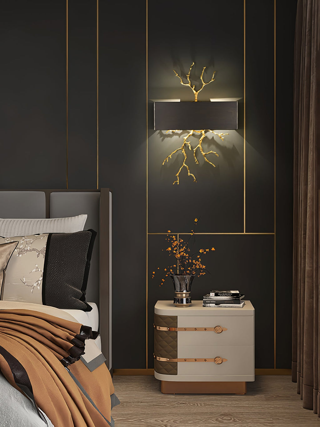 WINTHROP BRASS TWIG WALL SCONCE