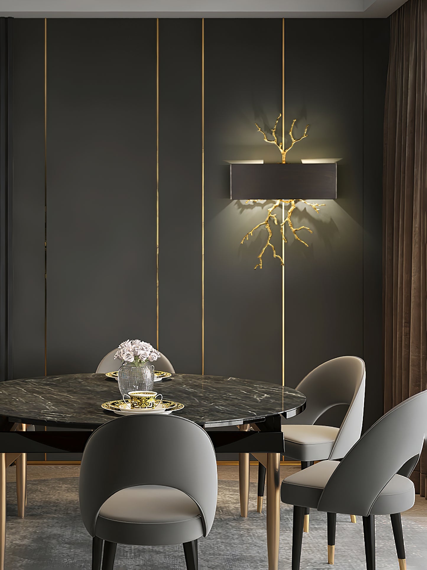 WINTHROP BRASS TWIG WALL SCONCE