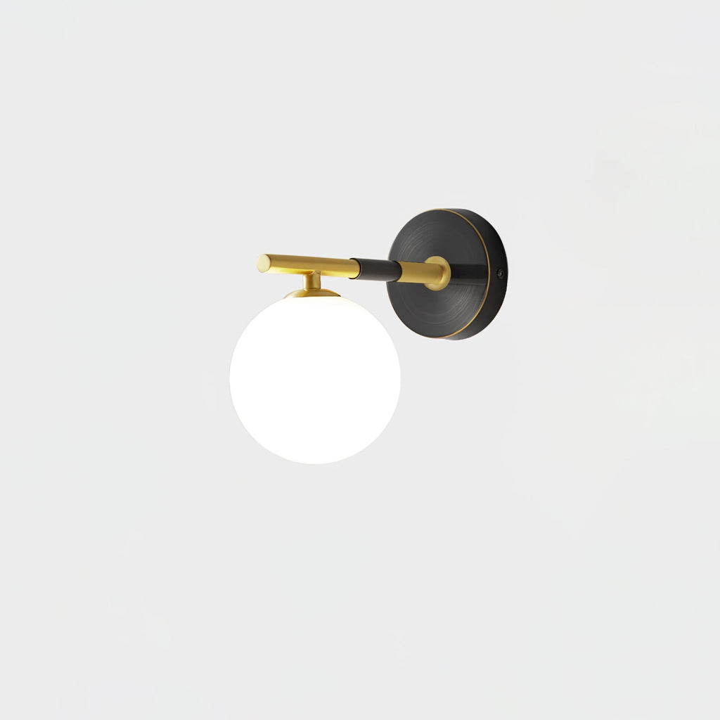 WINDSOR BRASS GLOBE WALL SCONCE