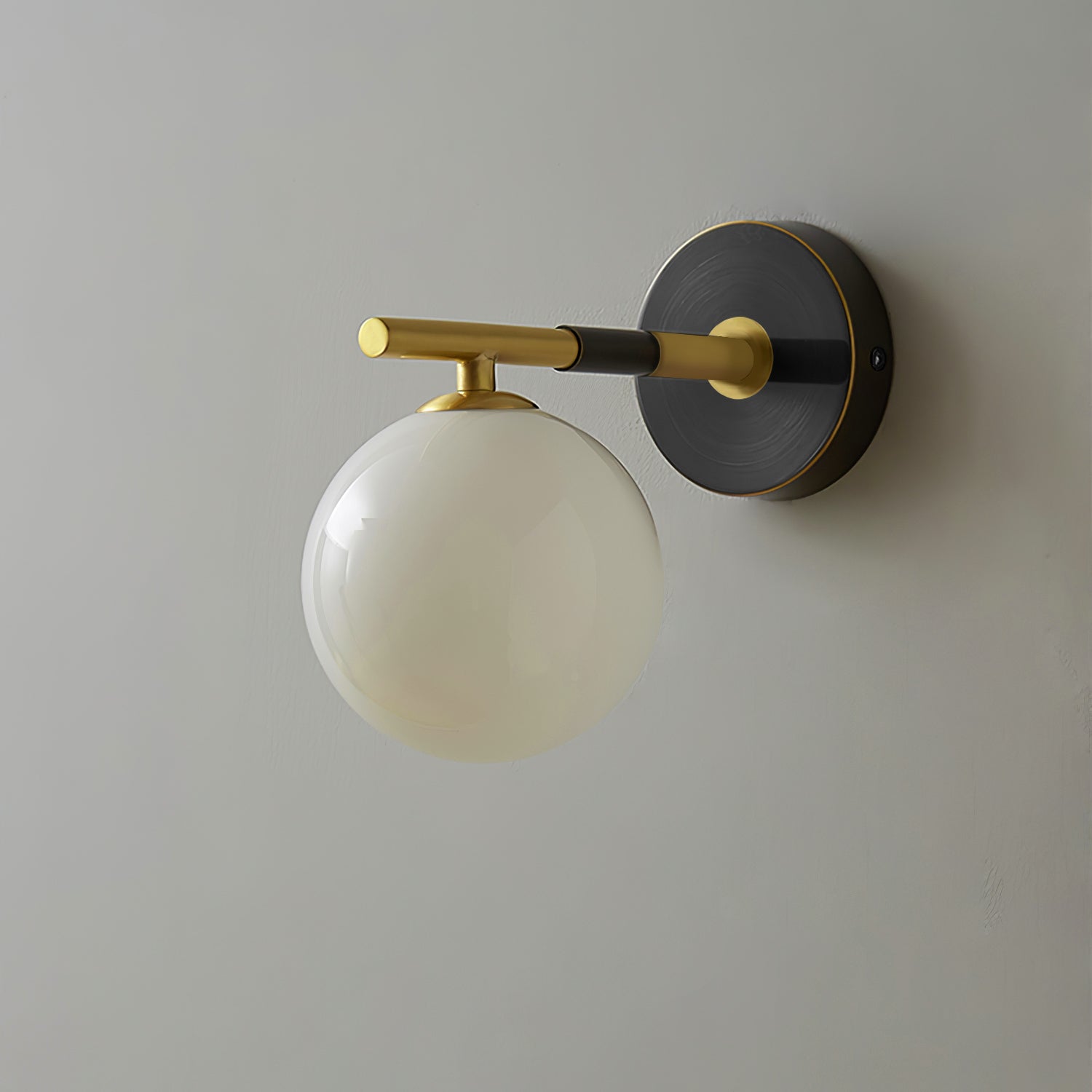 WINDSOR BRASS GLOBE WALL SCONCE
