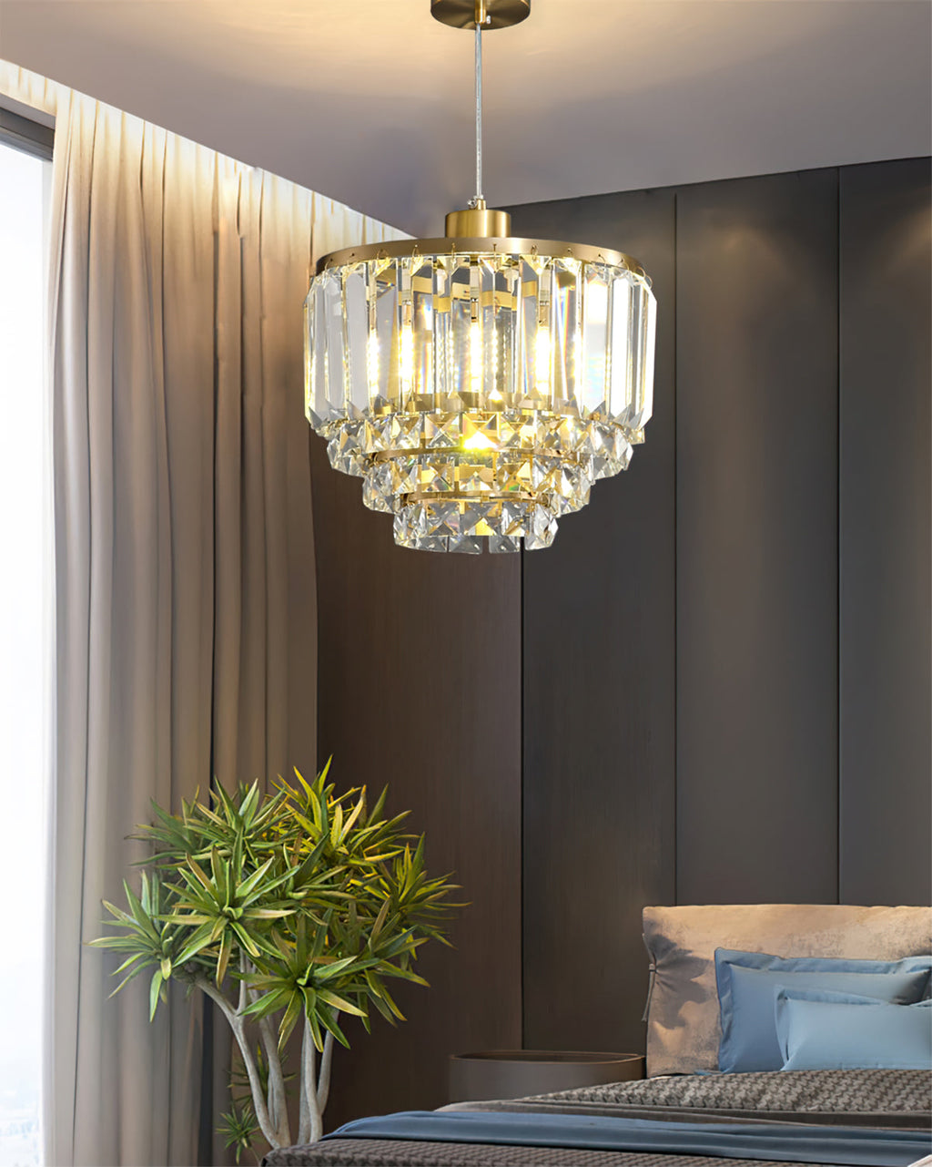 FENWICK VINTAGE BRASS HANGING LANTERN