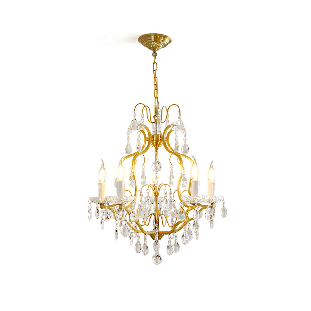 WINDSOR ORNATE BRASS TAPERED CHANDELIER
