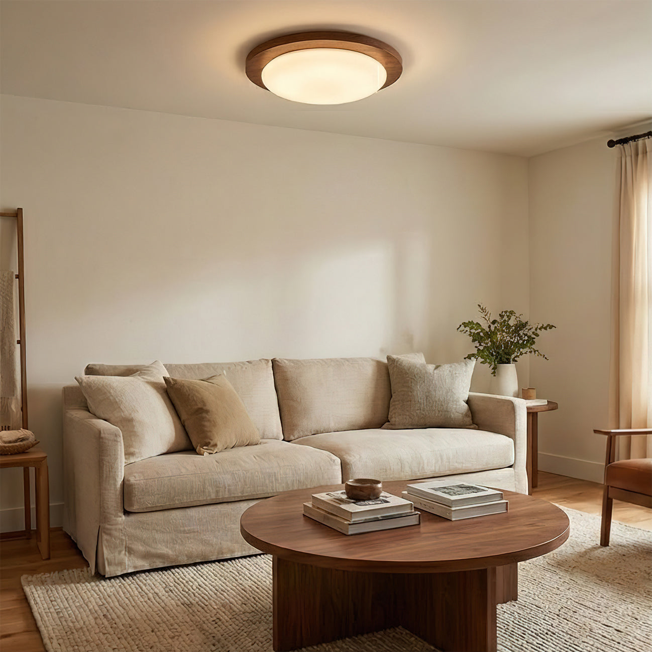 Whitmore Antique Bronze Flush Mount Light