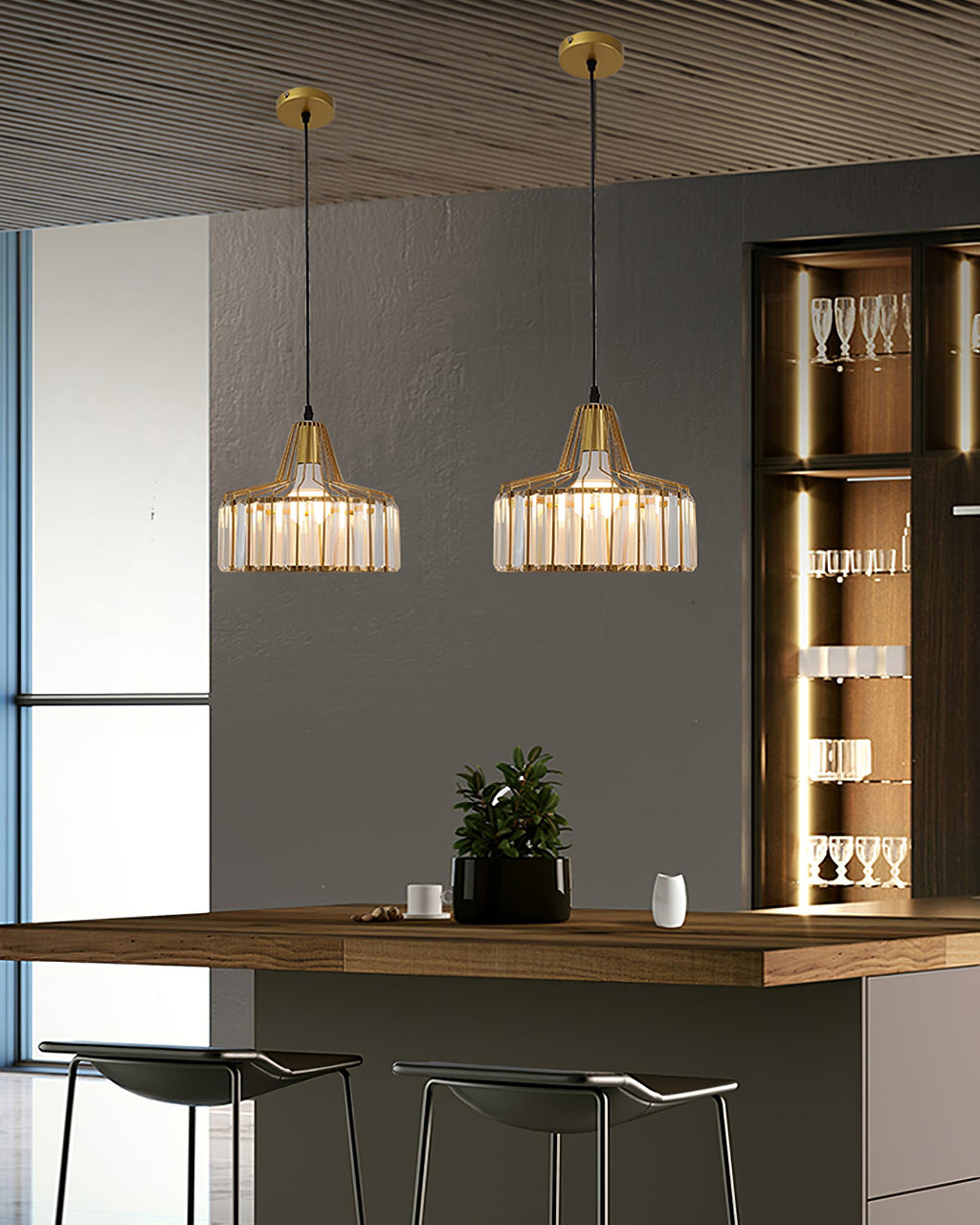 WINTHROP CRYSTAL DROPLET HANGING LIGHT