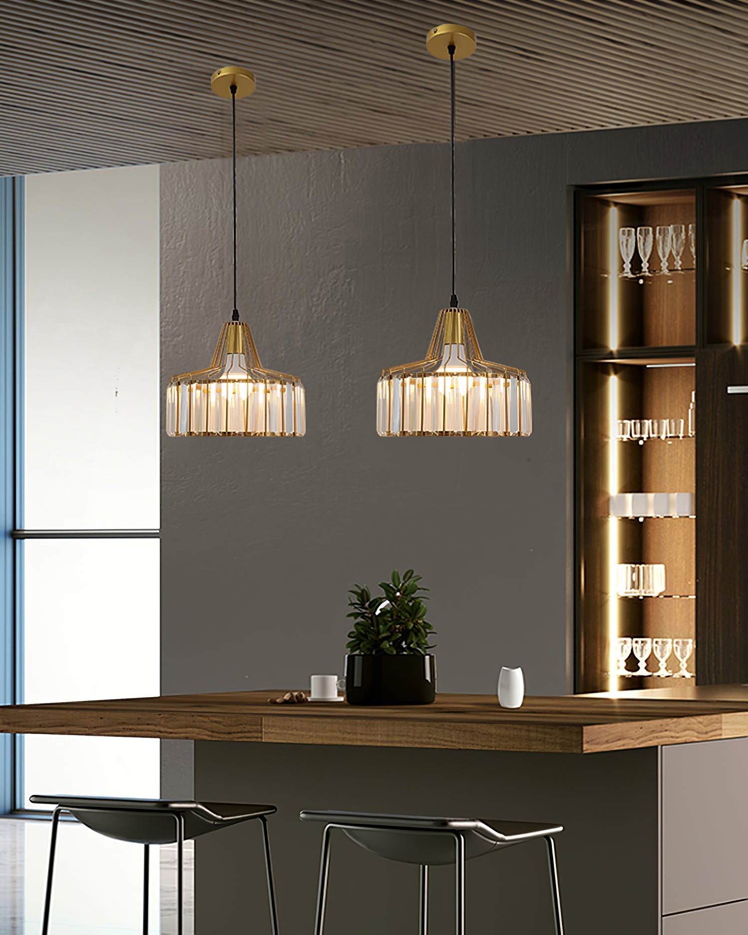 WINTHROP CRYSTAL DROPLET HANGING LIGHT