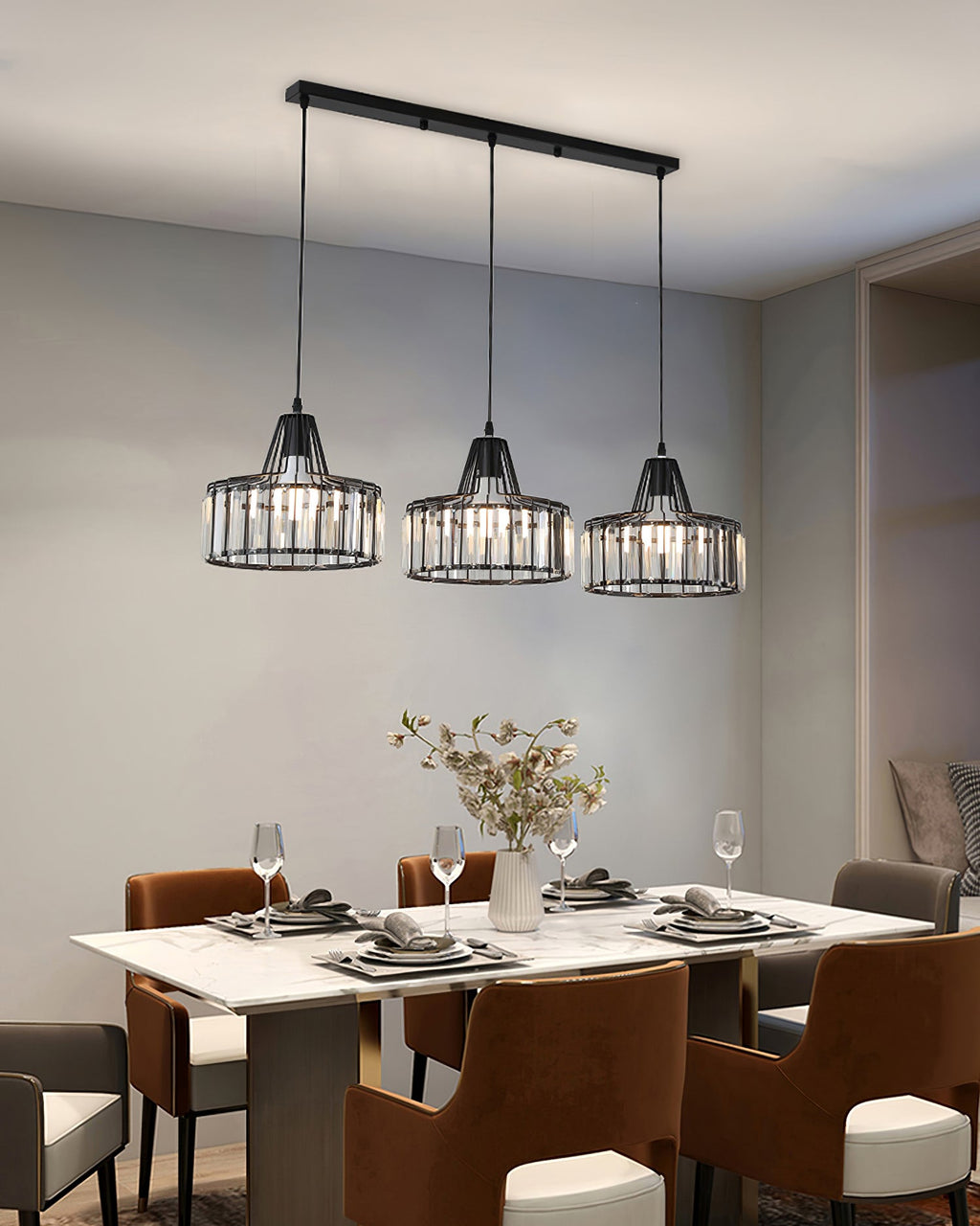 WINTHROP CRYSTAL DROPLET HANGING LIGHT