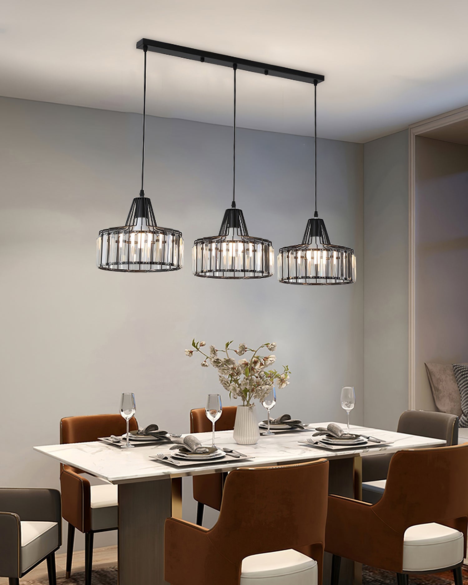 WINTHROP CRYSTAL DROPLET HANGING LIGHT