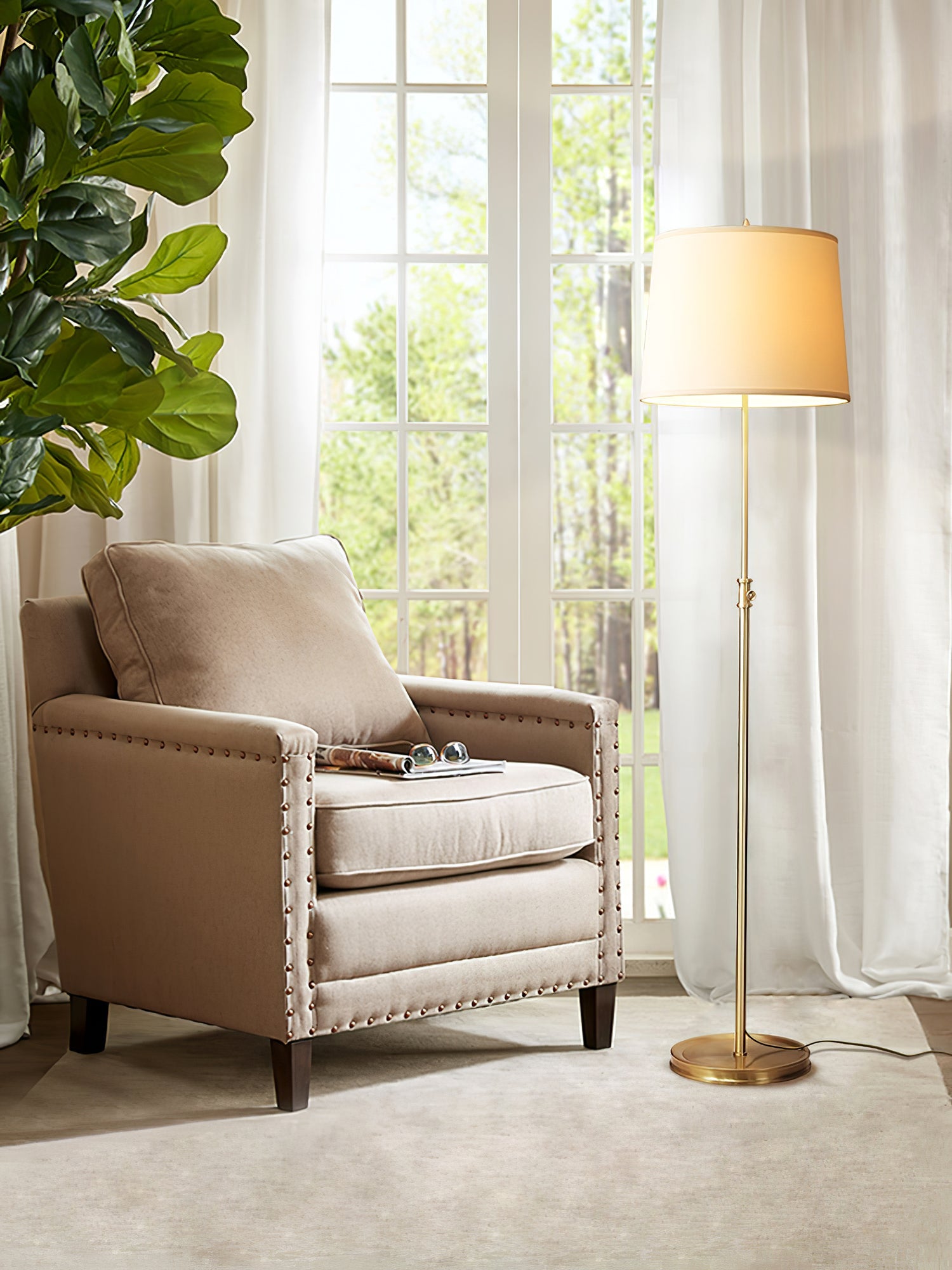 Winthrop Vintage Arc Floor Lantern