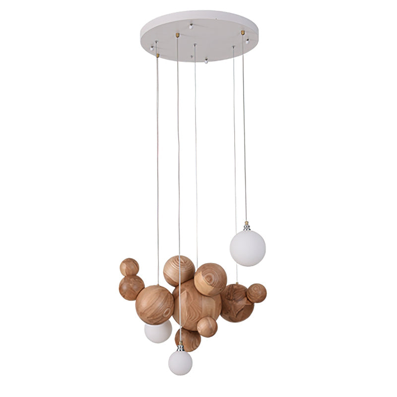 FENWICK WOODEN ORB LUMINAIRE