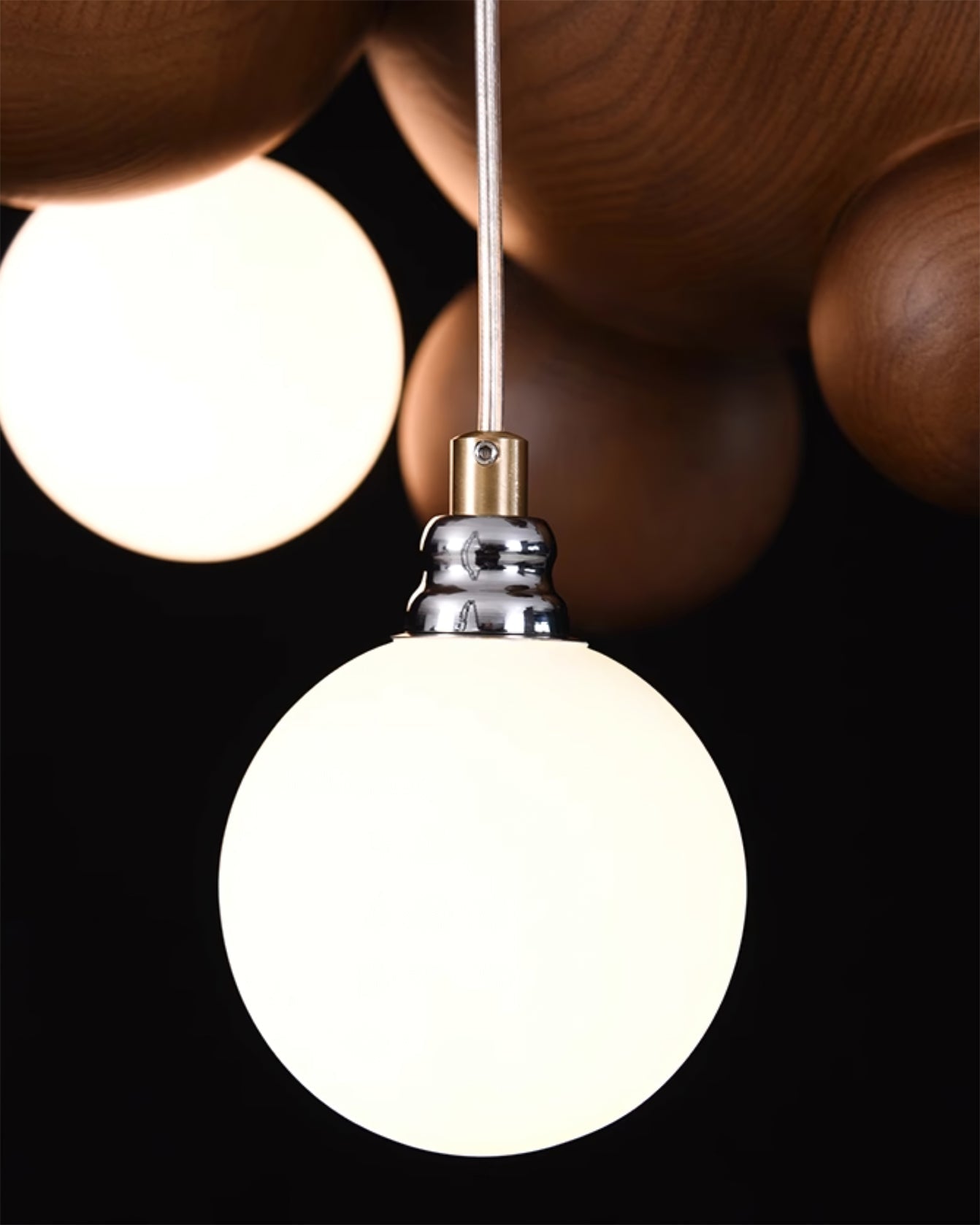 FENWICK WOODEN ORB LUMINAIRE