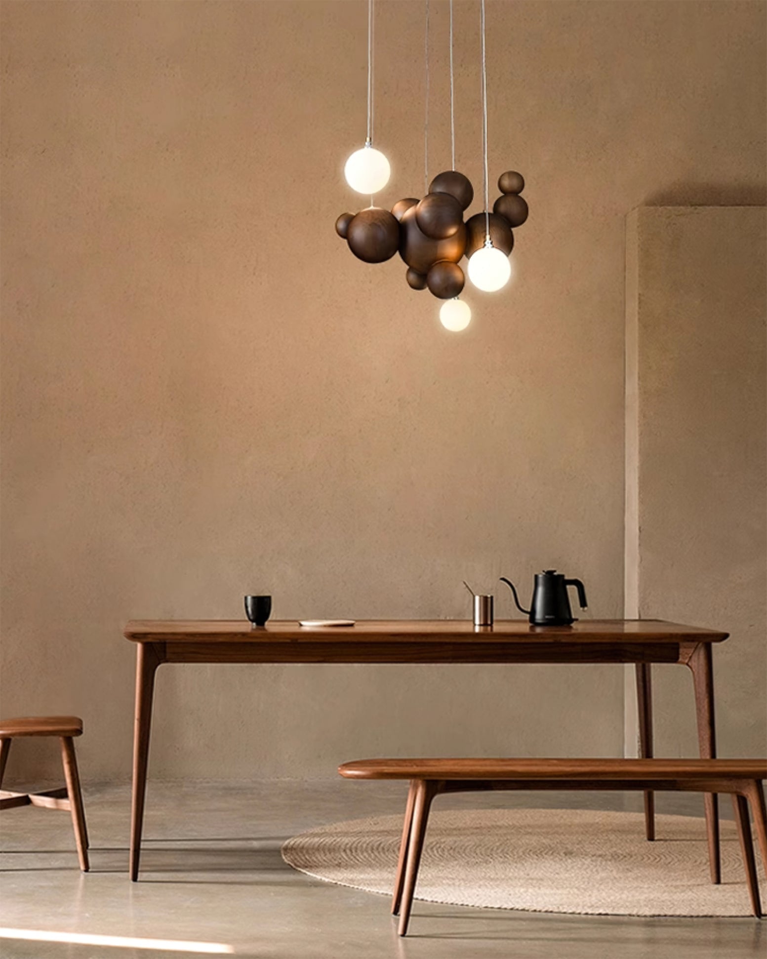 FENWICK WOODEN ORB LUMINAIRE