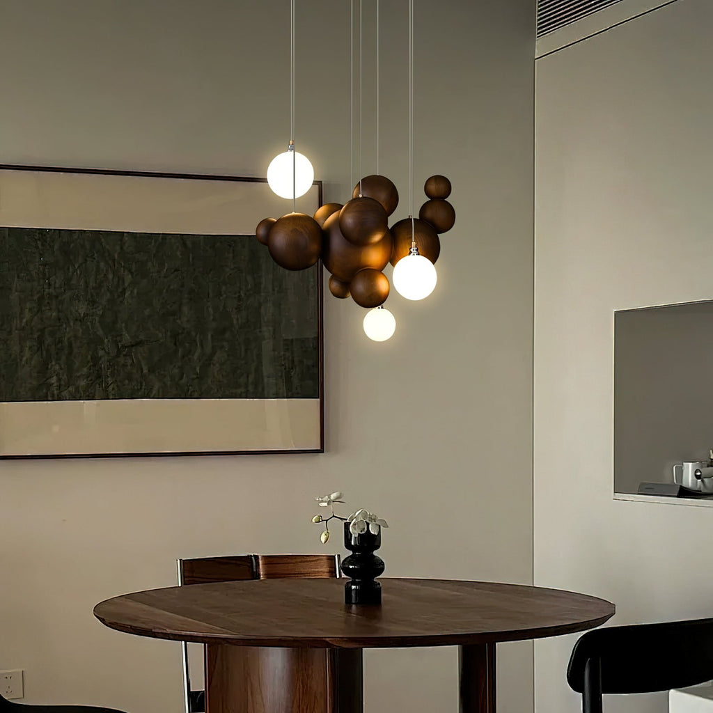 FENWICK WOODEN ORB LUMINAIRE