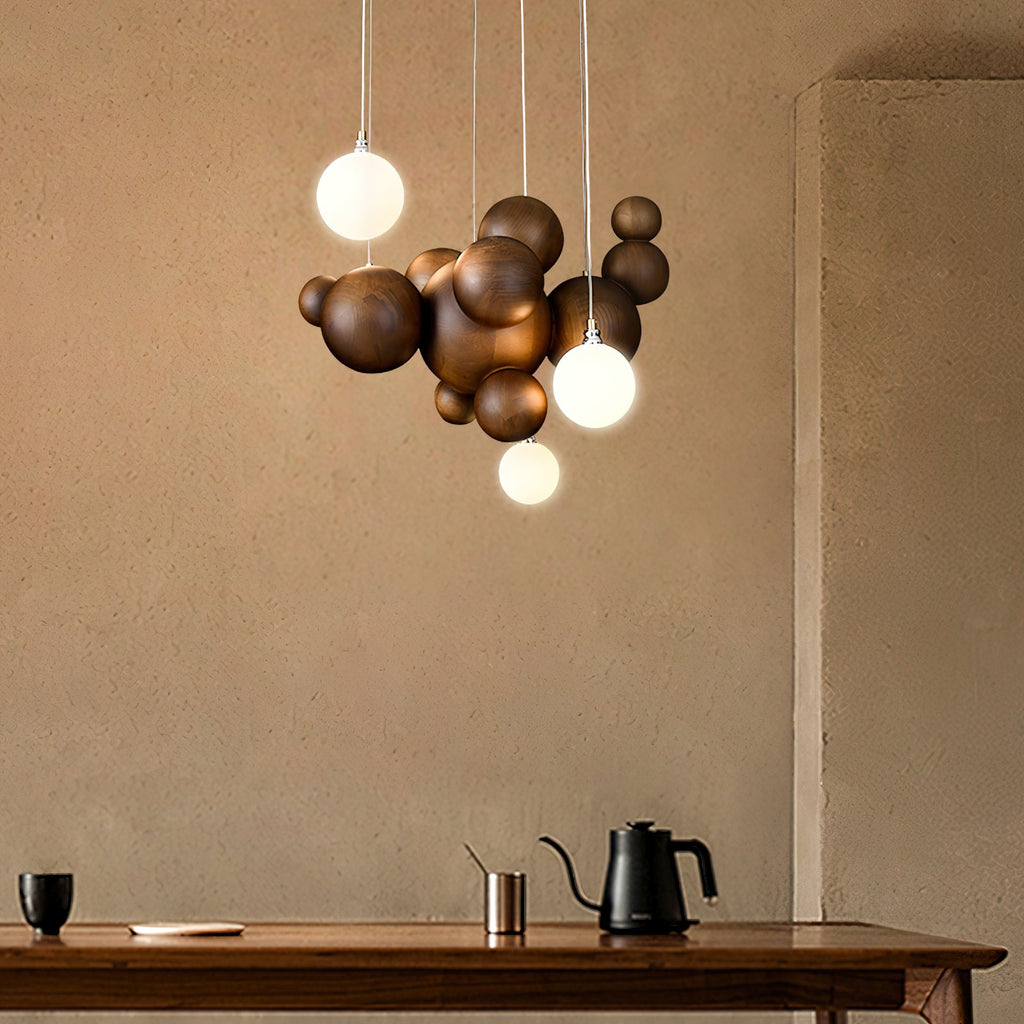FENWICK WOODEN ORB LUMINAIRE