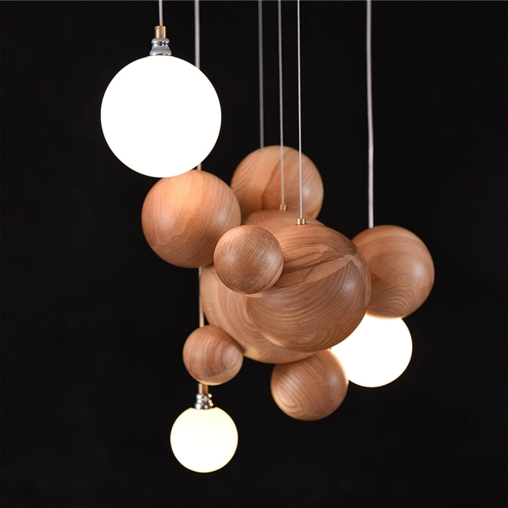 FENWICK WOODEN ORB LUMINAIRE
