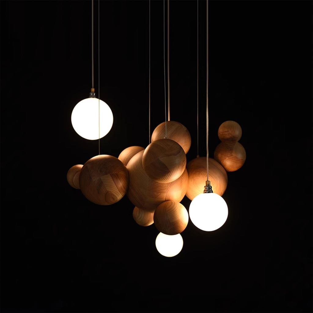 FENWICK WOODEN ORB LUMINAIRE
