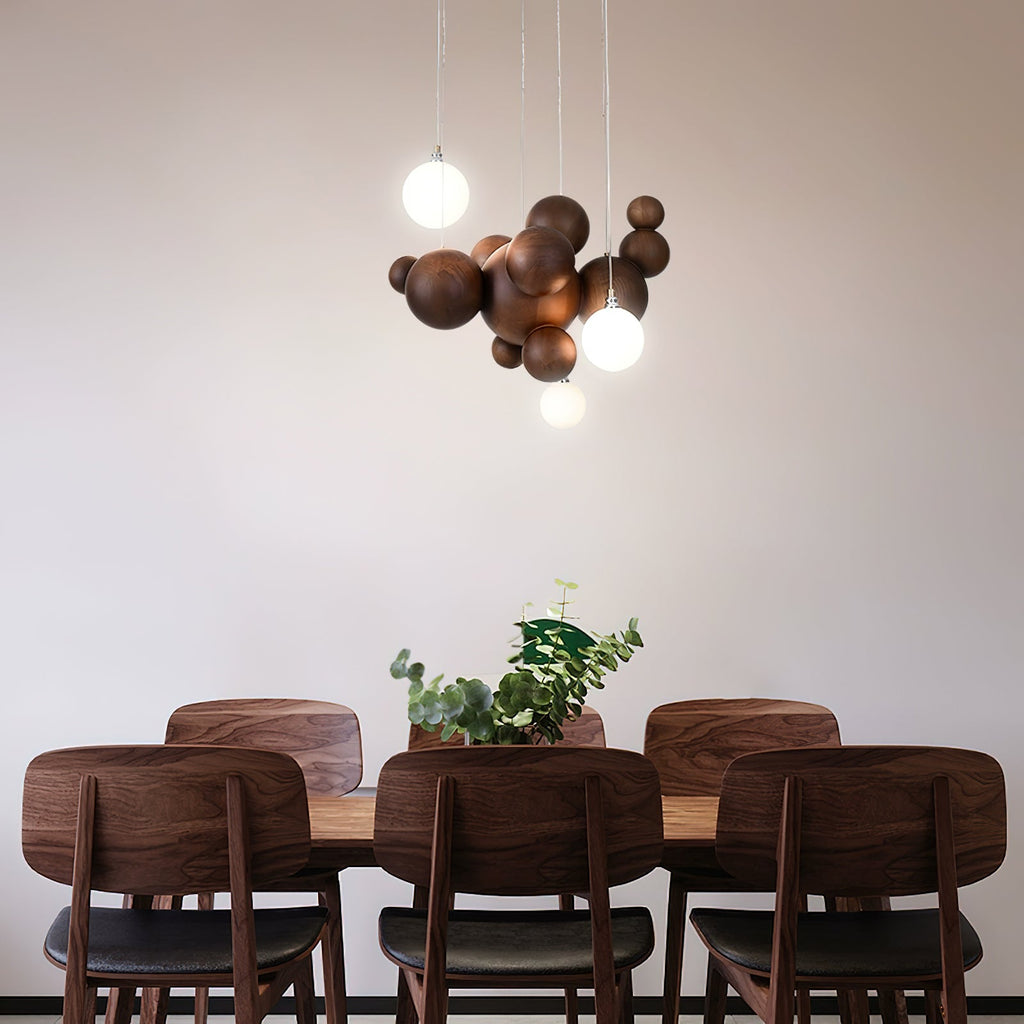 FENWICK WOODEN ORB LUMINAIRE