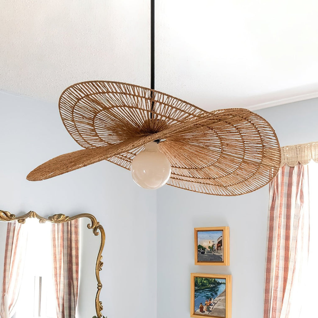 WINTERBOURNE WOVEN RATTAN CEILING LANTERN