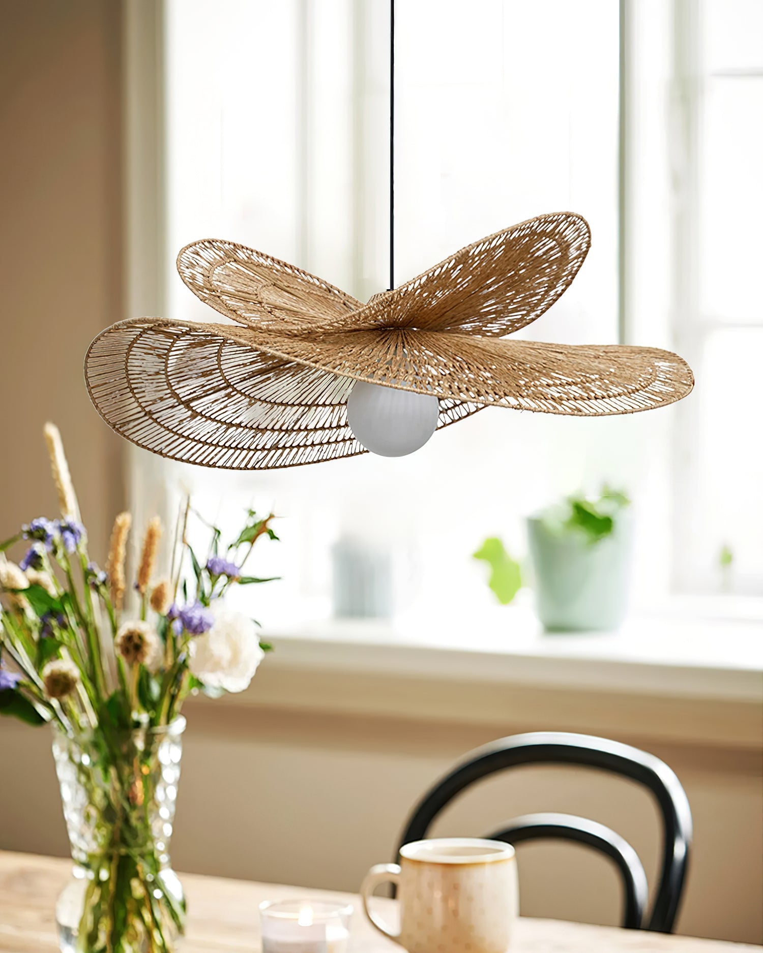 WINTERBOURNE WOVEN RATTAN CEILING LANTERN
