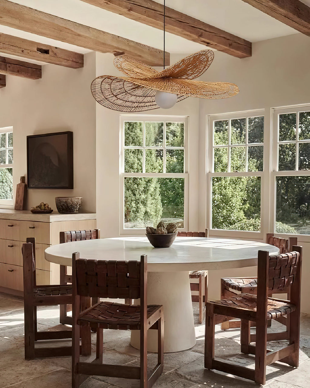 WINTERBOURNE WOVEN RATTAN CEILING LANTERN