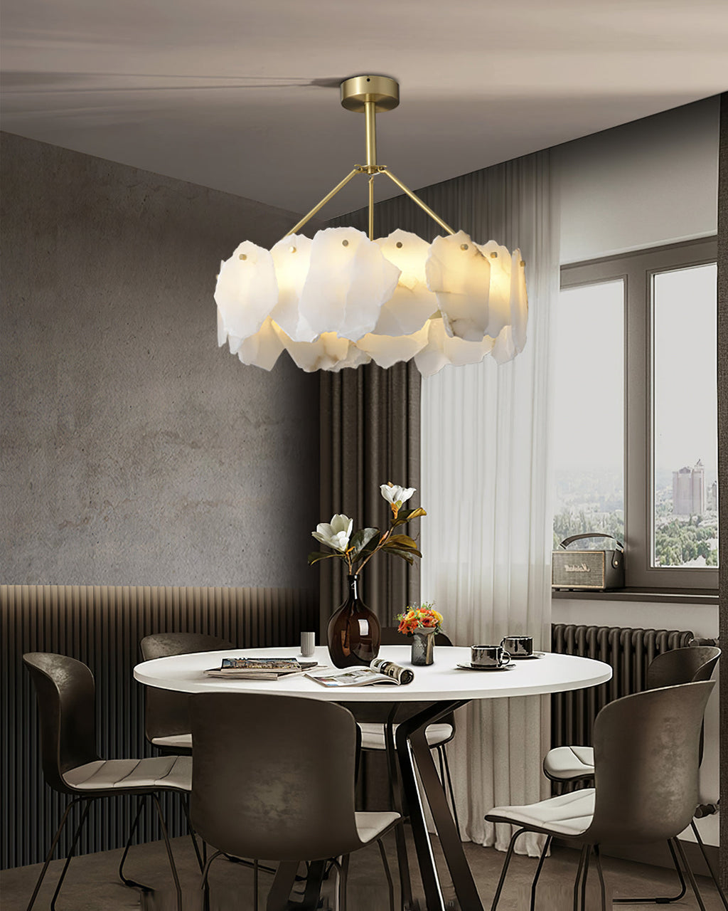 FENWICK IVORY CRYSTAL LUMINAIRE