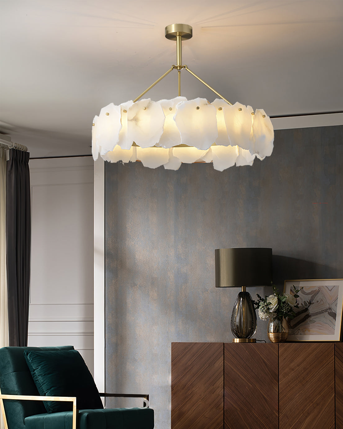 FENWICK IVORY CRYSTAL LUMINAIRE