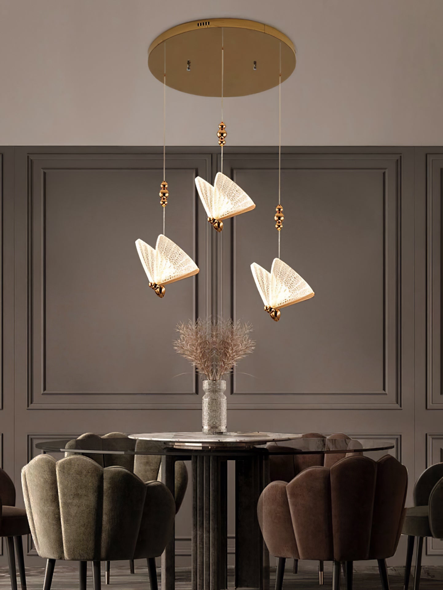 ALDERSON FLUTED WINGS HANGING LANTERN
