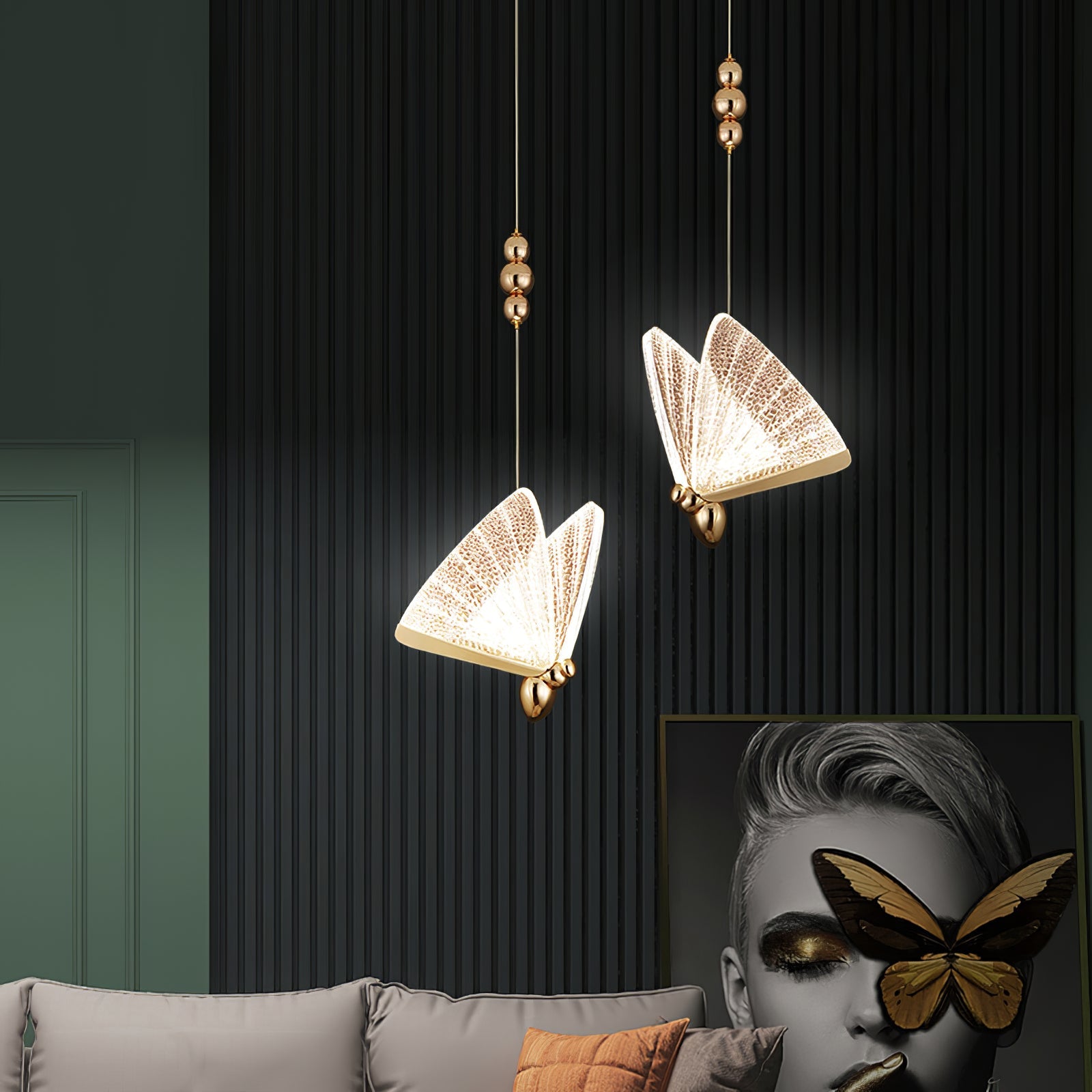 ALDERSON FLUTED WINGS HANGING LANTERN