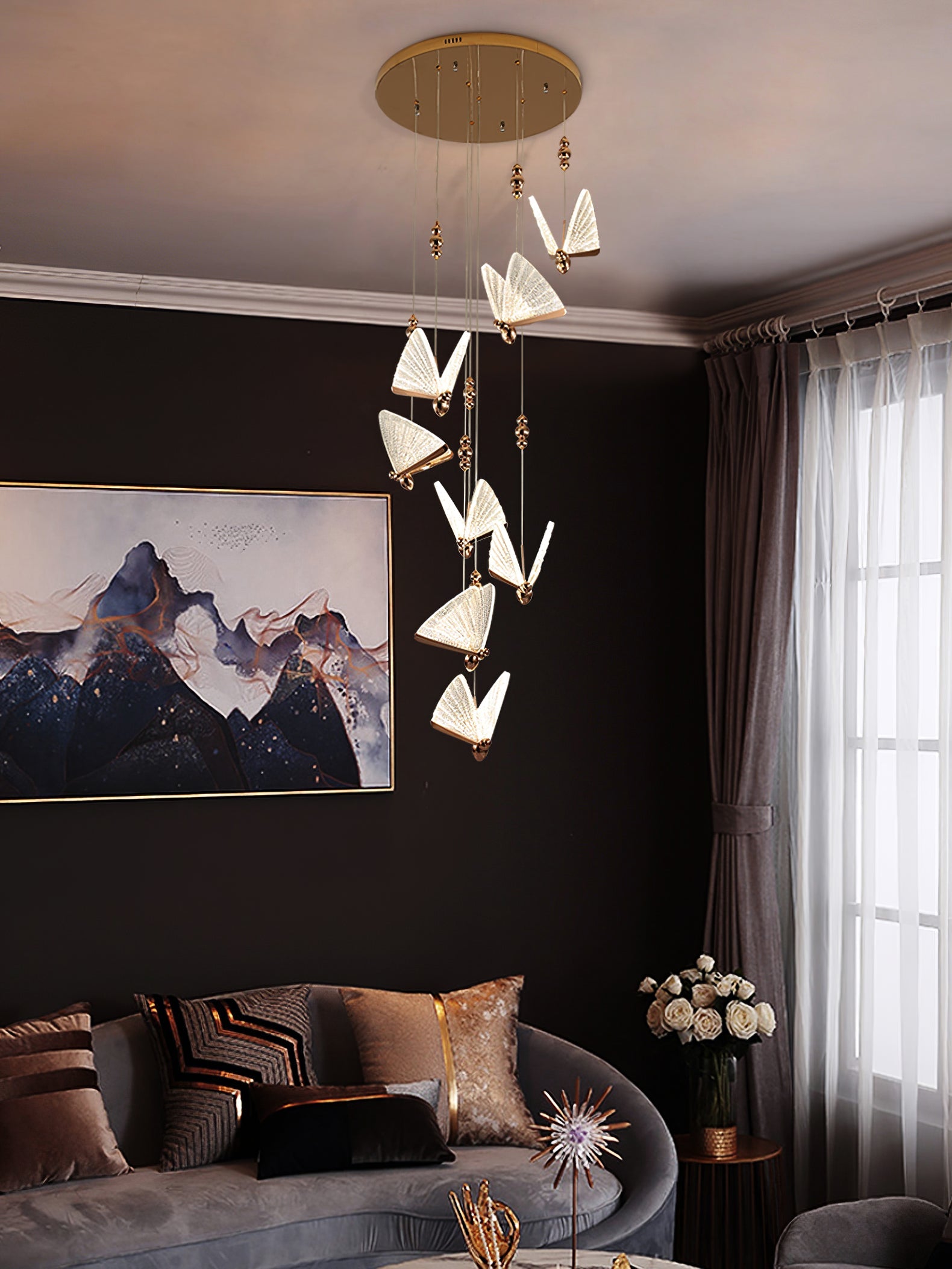 ALDERSON FLUTED WINGS HANGING LANTERN