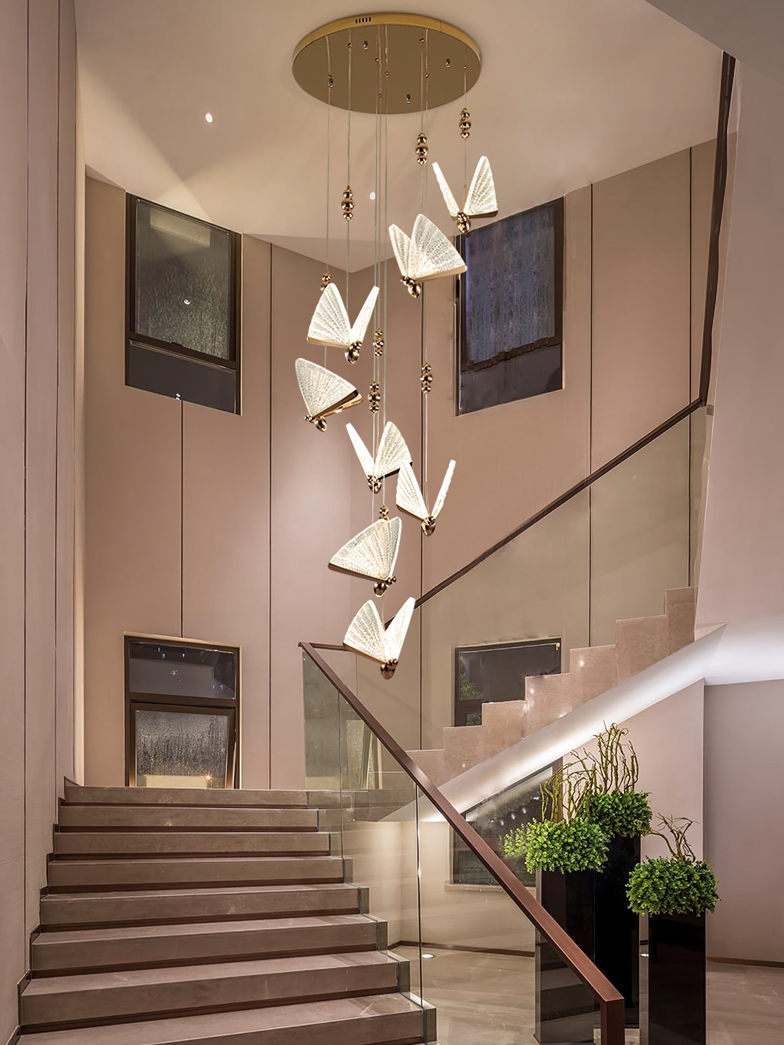 ALDERSON FLUTED WINGS HANGING LANTERN