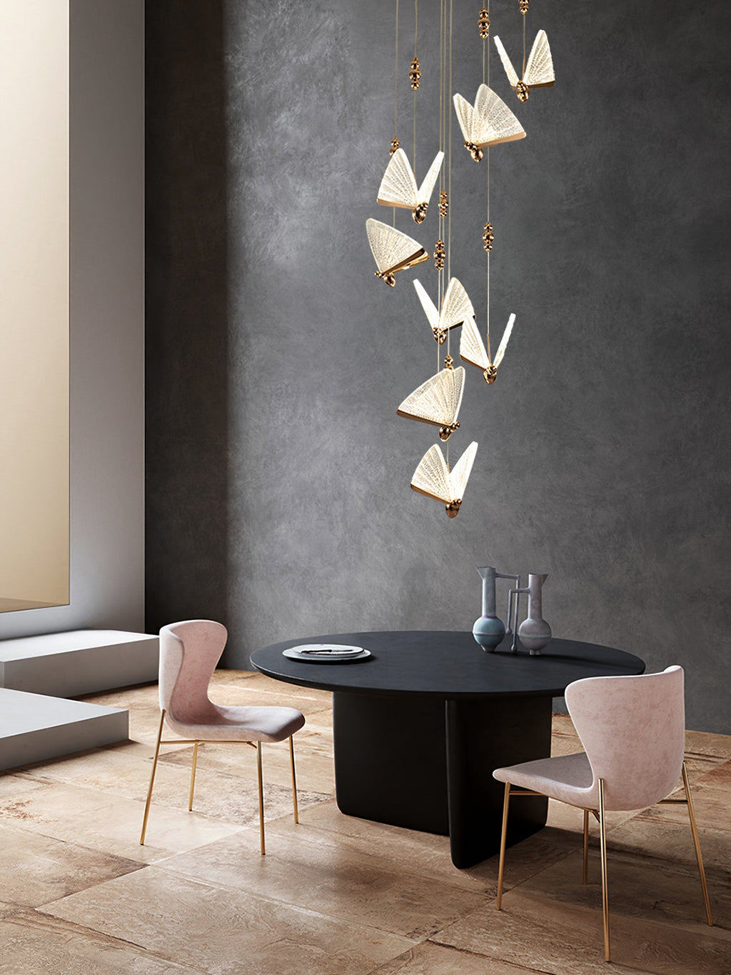 ALDERSON FLUTED WINGS HANGING LANTERN