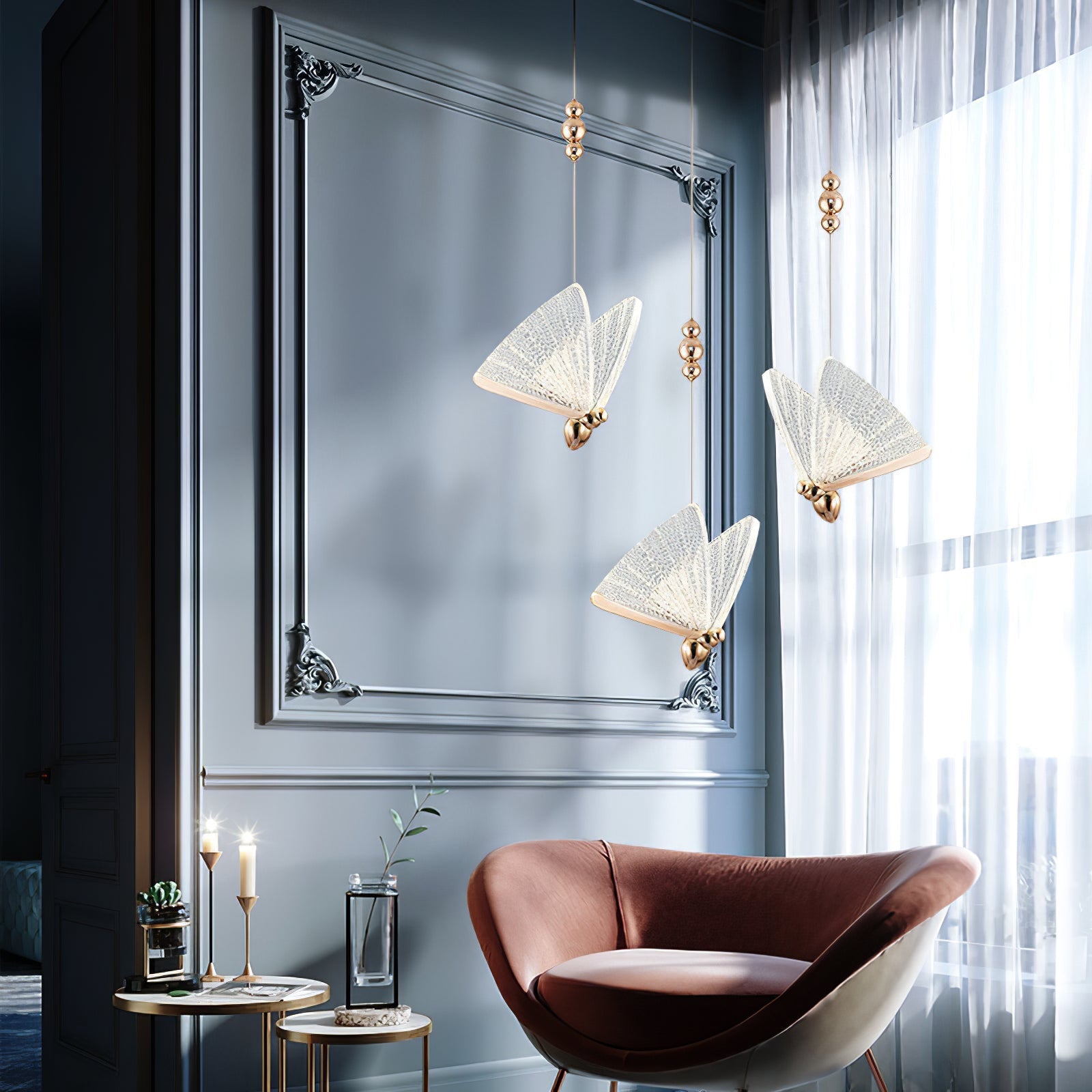 ALDERSON FLUTED WINGS HANGING LANTERN