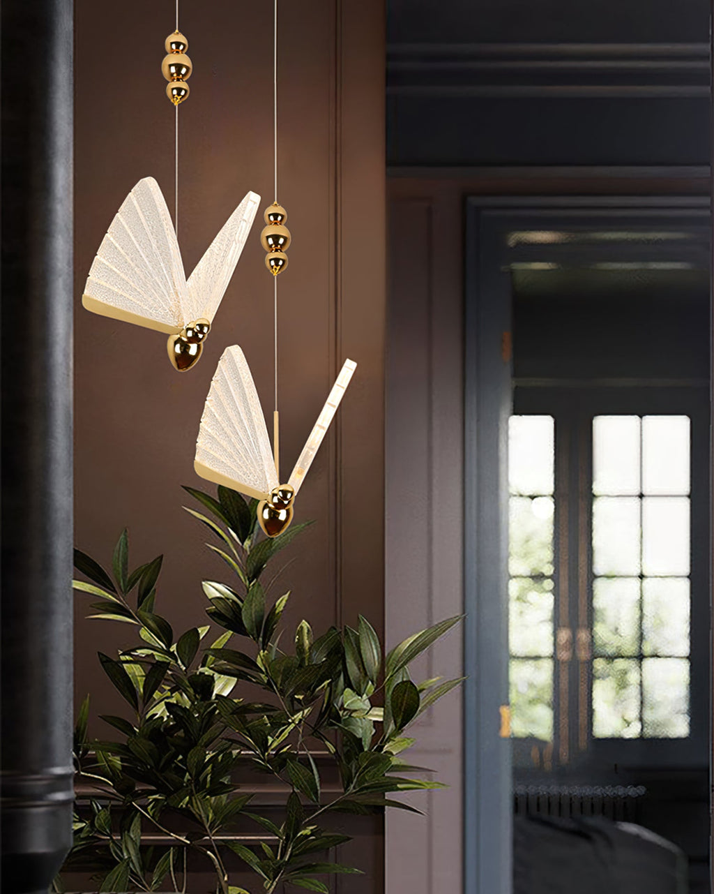 ALDERSON FLUTED WINGS HANGING LANTERN
