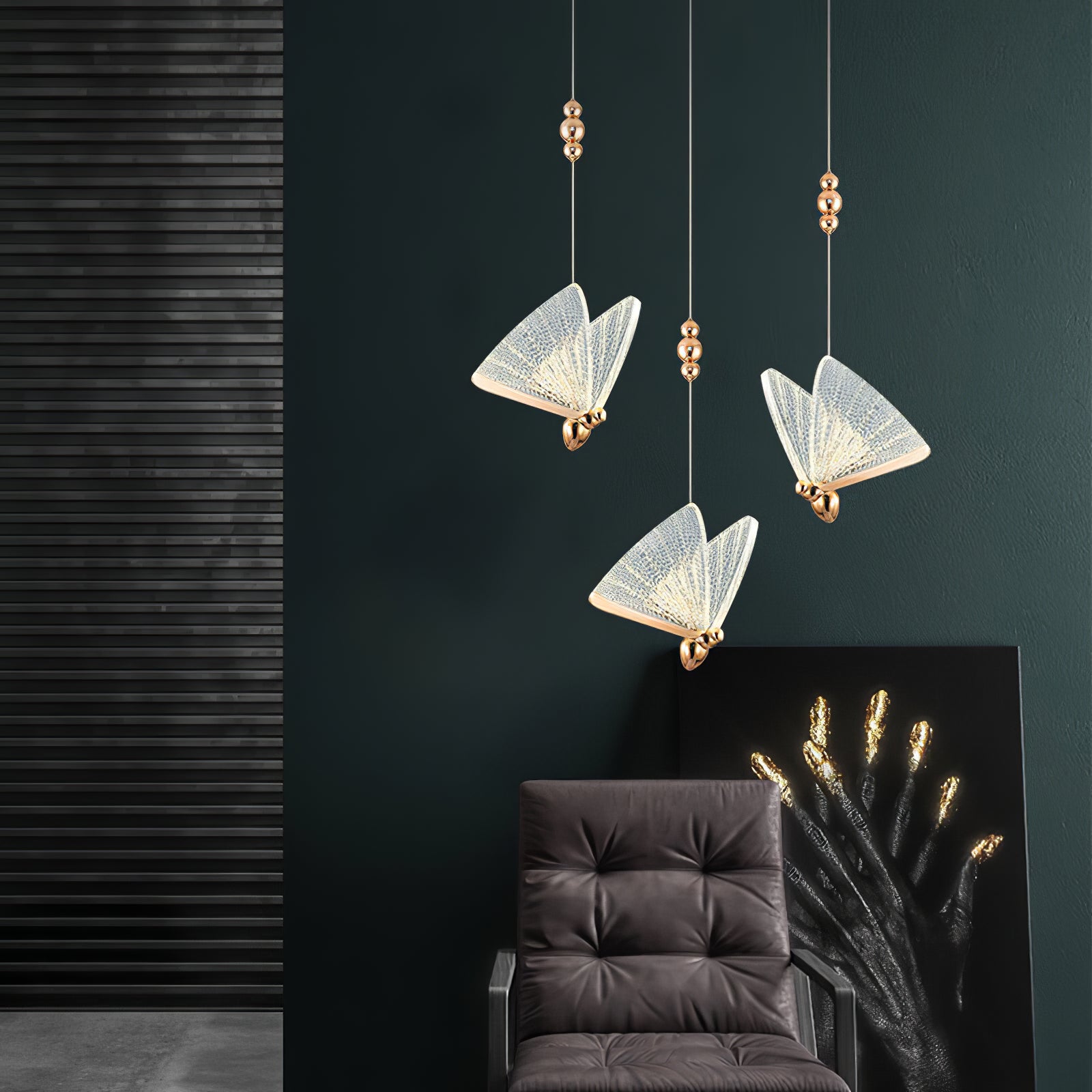 ALDERSON FLUTED WINGS HANGING LANTERN