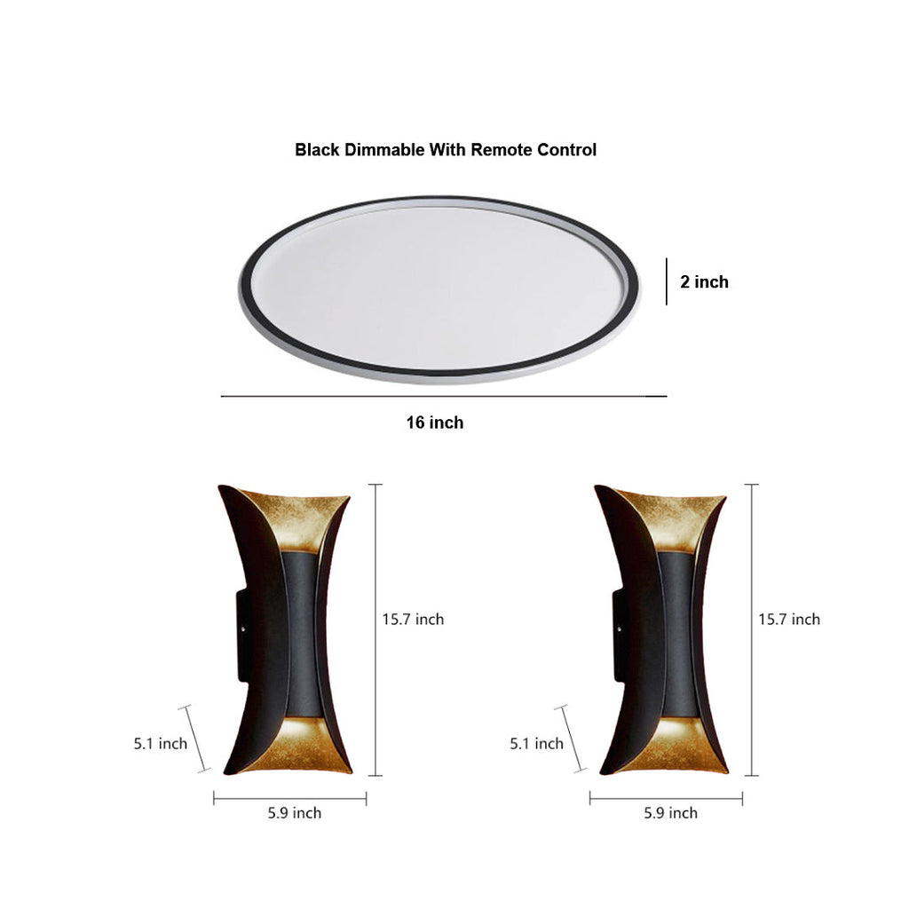 RAVENHURST NIGHTSCAPE FLUSH MOUNT & GLOAMING WALL SCONCE