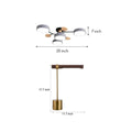 WINTHROP WOODEN DESK LAMP WITH LED ILLUMINATION & HARTFIELD SEMI-FLUSH CEILING LIGHTING SET