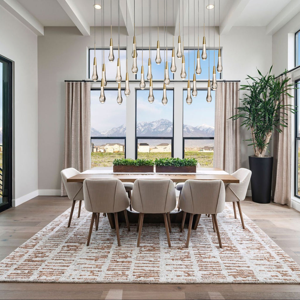 VERDANTIA RECTANGULAR LUMINAIRE, Contemporary Illumination for Dining and Living Spaces