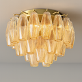 VETRINA SMOKED CRYSTAL CEILING LUMINAIRE