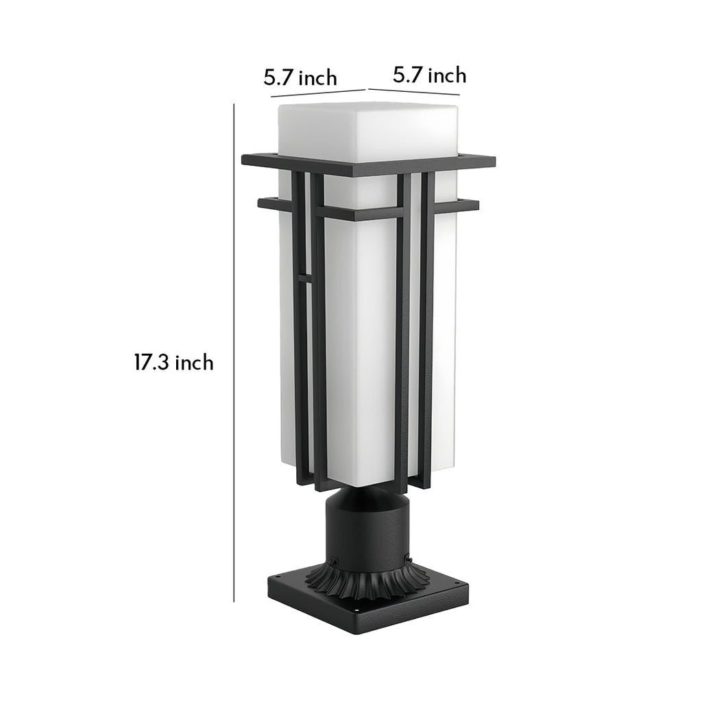 RAVENHALL FROSTED GLASS GARDEN LANTERNS, VINTAGE-INSPIRED ALUMINUM PATHWAY LIGHTING