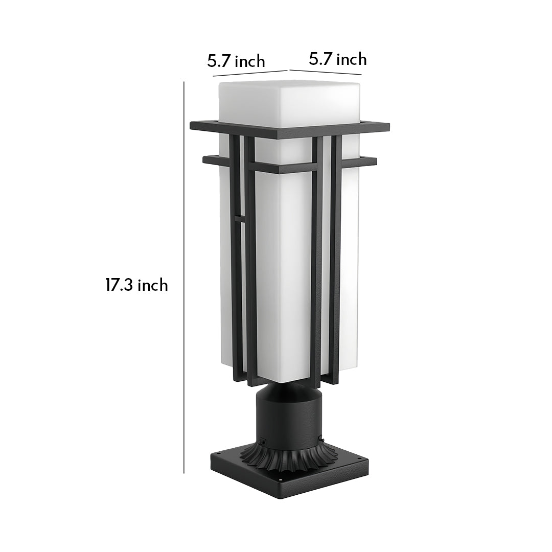 RAVENHALL FROSTED GLASS GARDEN LANTERNS, VINTAGE-INSPIRED ALUMINUM PATHWAY LIGHTING