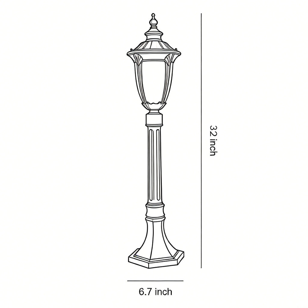 WINTHROP GARDEN POST LANTERN - Classic European-Inspired Waterproof Illumination