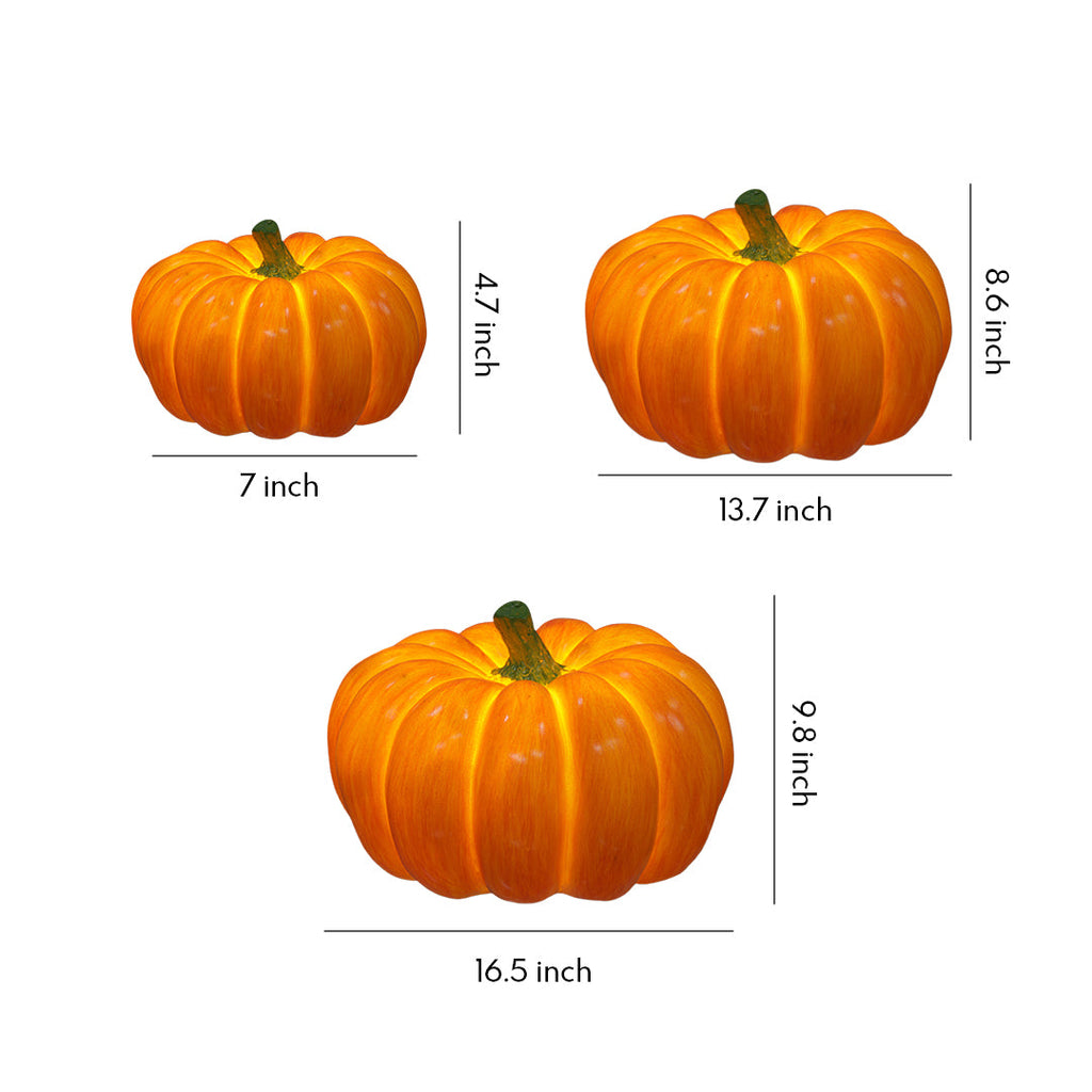 WINTERBOURNE GLOWING PUMPKIN RESIN LANTERN