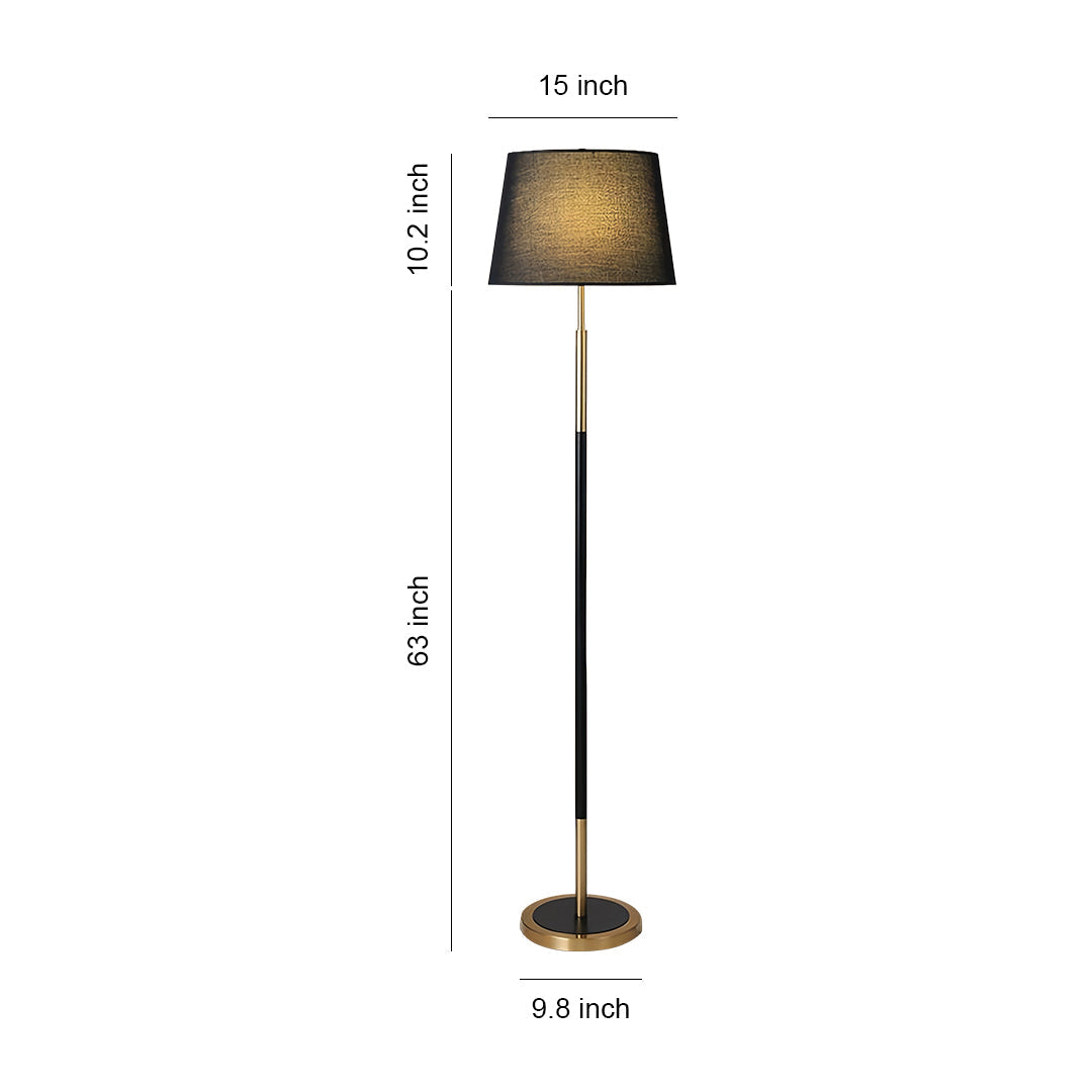 BRAMBLETON IRON CANOPY FLOOR LAMP WITH TEXTILE SHADE