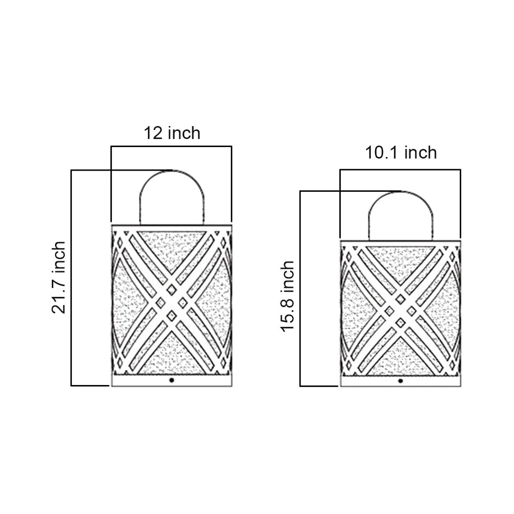 WINDSOR PERFORATED LED GARDEN LANTERN