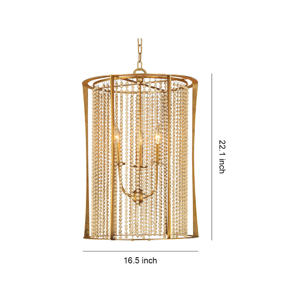 WINTHROP WOODEN BEAD CEILING LANTERN